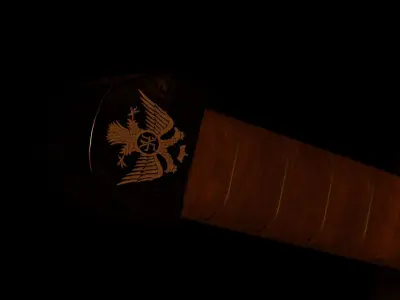 Antique Byzantine Sword Free low-poly 3D model