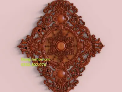 02 Round rosette 3D print model 3D print model