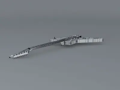 Eddie Van Halen Ibanez Destroyer guitar Free 3D model