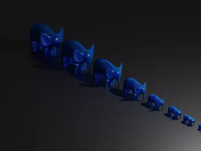 Elephant Trinkets Free 3D model