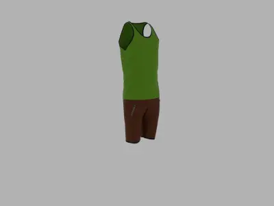 Sport Suit Low-poly 3D model 7