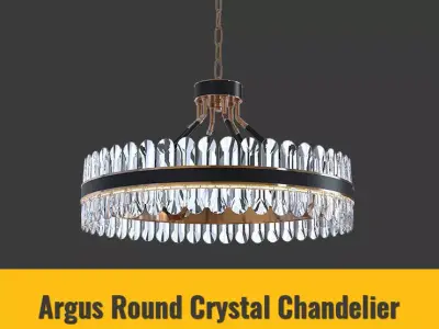 Argus Round Crystal Chandelier 3D model