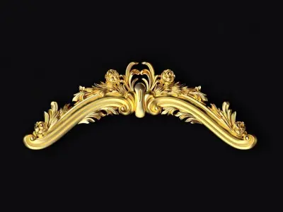 Central decor ornament for furniture 3D model 955