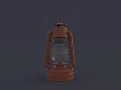 Old Kerosene Lamp 3D model
