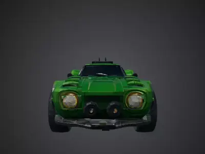 Stylized Monster Truck - Game Ready Low-poly 3D model