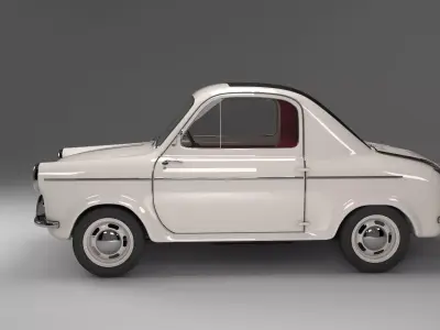 Vespa 400 1957 3d Car Model 3D model