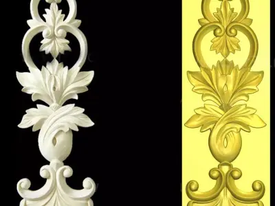 Decorative patterns CNC machine output 3D model