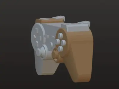 Game controller Low-poly 3D model