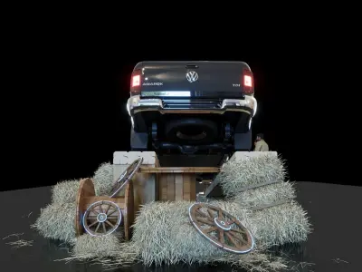 AMAROK Car DIsplay Stand - 07m x 04m - CAR INCLUDED  3D model