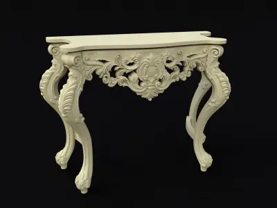 dressing table with mirror 3D model