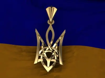 Ukrainian Trident 3D print model 11