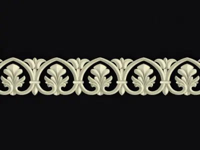 Central decor ornament for furniture 3D model 98