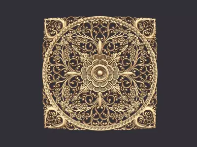 Carved Decor Ornament 3D print model purchase