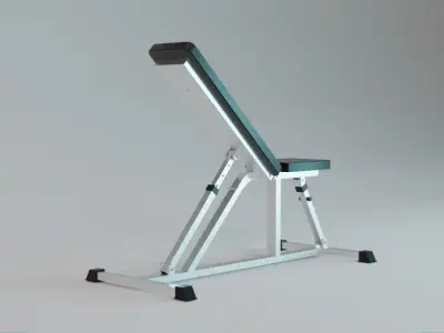 Incline Bench - Gym Equipment Low-poly 3D model