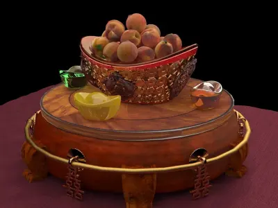 Chinese gold ingot display stand  3D model