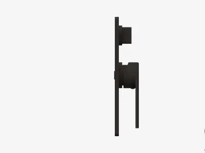 Wall Mixer Tap - Luxury - Green - Diverter Low-poly 3D model