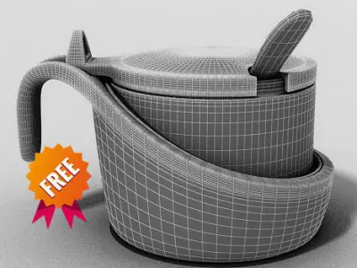 Mirage Sugar bowl Guzzini Free 3D model