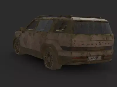 Abandoned Car - Hyundai SantaFe 2024 Low-poly 3D model