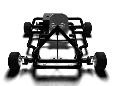 3D Go-Kart Model Made By Pipe and Electric motor 3D model