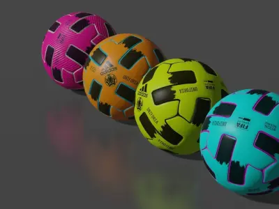 Uniforia 2020 - Official Euro Cup Match Ball - Adidas Low-poly 3D model