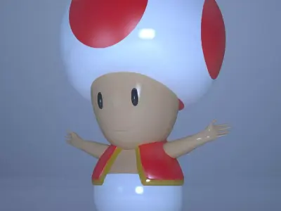 Toad From Mario Kart Low-poly 3D model
