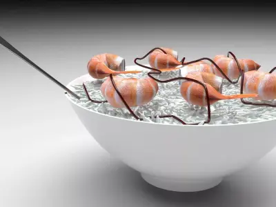 Rice With Shrimps 3D model
