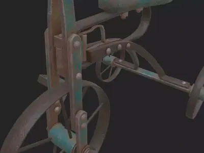 Vintage Children Iron Bicycle 3D model