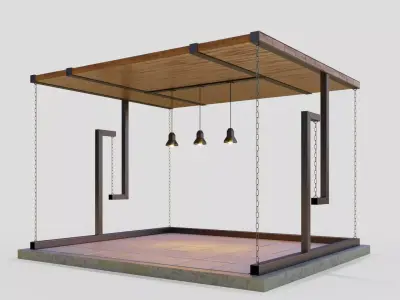 Floating gazebo 3D model