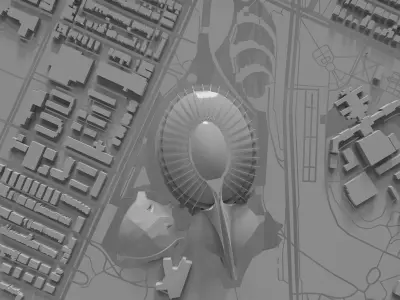 Montreal Olympic Stadium 3D model