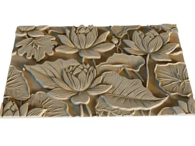 mural decor set wall panel 18 3D model