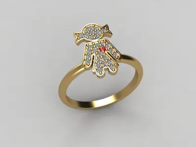 Ring Girl 3D print model