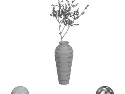 Branch in Vase 3D model