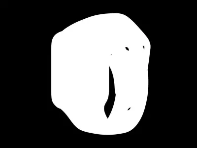 Apple Watch Sport White 42mm Low-poly 3D model