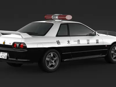 Nissan Skyline R32 Police 3D model