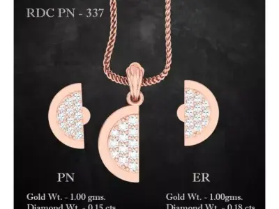 Pendant Earrings combo - 337 3D print model