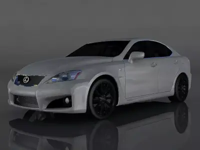 Lexus IS F Low-poly 3D model