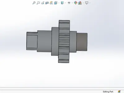 Industrial Gear Shaft CNC  3D Printable Mechanical Part 3D print model