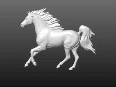 flat horse 3D model