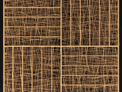 Ceiling canopy branch thin crooked 3D model