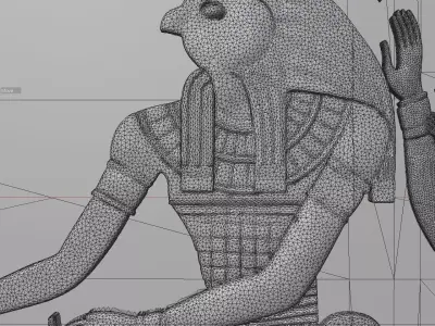 Egyptian Relief Horus and Geb rel05 3D print model