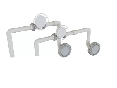 Industrial Gas Pipes m4 3D model
