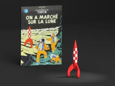 Tintin Toy rocket  3D Print model 3D print model