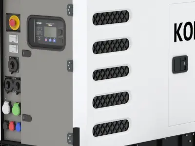 Kohler Industrial Diesel Generators Single White color 3D model