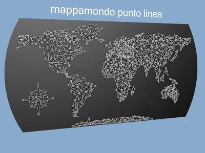 Mappamondo punto linea 3d print 3D print model