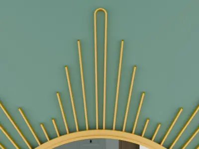 Sun-shaped mirror 001 3d model 3D model