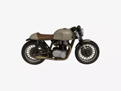 Cafe Racer Motorcycle 3D Model Vintage Frame Custom Bike 3D model