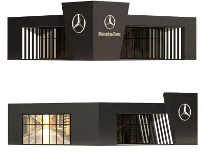 Mercedes Benz Company Low-poly 3D model