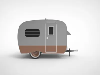 Camper Van Low-poly 3D model