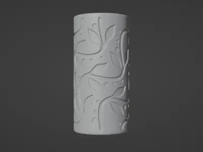 Floral ornamental elegant Vase pen pencil Holder Decoration V4 3D print model