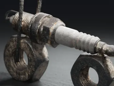 IgnitiBike Ignition plug art 3D model